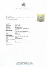 Load image into Gallery viewer, 1804: Vintage: 18ct White Gold Blue Sapphires Diamonds Panel Ring- Stylish Art Deco