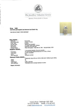 Load image into Gallery viewer, 6440 Vintage: 18ct White Gold Ceylon Blue Sapphire Diamonds Cluster Ring