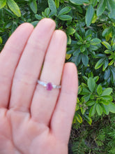 Load image into Gallery viewer, 6034  Vintage: Platinum Pink Ruby 8 Brilliant Cut Diamonds band- crisp, clean, eye candy