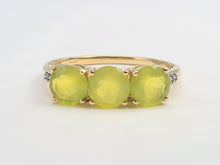 Load image into Gallery viewer, 6041 Vintage & Rare: Gold Yellow Tourmalines Diamonds Dress Ring