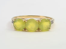 Load image into Gallery viewer, 6041 Vintage & Rare: Gold Yellow Tourmalines Diamonds Dress Ring
