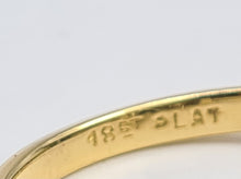 Load image into Gallery viewer, 6141: Vintage: 18ct Gold & Platinum Art Deco Blue Sapphire 12 Natural Diamonds Panel Ring