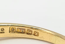 Load image into Gallery viewer, 6051 Vintage: 18ct Gold Blue Sapphire Diamonds "Sun burst" Dress ring- From 1972