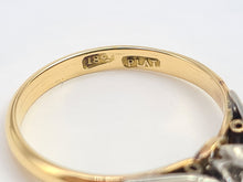 Load image into Gallery viewer, 6207 Antique: 18ct Gold Platinum Set Old European cut Diamond Solitary (0.32ct)