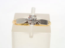 Load image into Gallery viewer, 6207 Antique: 18ct Gold Platinum Set Old European cut Diamond Solitary (0.32ct)
