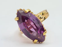 Load image into Gallery viewer, 7324 Vintage & Rare: Egyptian 18ct Gold Marquise Cut  Purple Sapphire