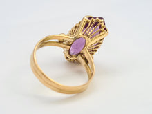 Load image into Gallery viewer, 7324 Vintage & Rare: Egyptian 18ct Gold Marquise Cut  Purple Sapphire