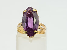 Load image into Gallery viewer, 7324 Vintage & Rare: Egyptian 18ct Gold Marquise Cut  Purple Sapphire