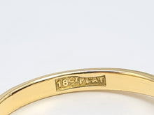 Load image into Gallery viewer, 6230 Vintage: 18ct Gold  Platinum Ceylon Blue Zircon Twin Diamonds Dress Ring