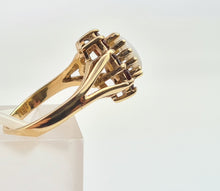 Load image into Gallery viewer, 7271 Vintage (1960's) Opal Garnets Halo Cocktail Ring- From 1975