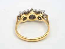 Load image into Gallery viewer, 6144 Vintage: 18ct Gold French Blue Sapphires 18 Diamonds Dress Ring