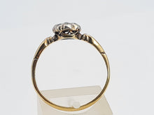 Load image into Gallery viewer, 6067 Antique: 18ct Gold Platinum Set Ruby 8 Diamonds Flower Head Ring