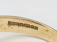 Load image into Gallery viewer, 6287 Vintage: 9ct Gold Emerald Cut Emerald 14 Diamonds Square Set Ring