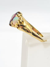 Load image into Gallery viewer, 7403 Vintage & Old 18ct Gold  Purple Amethyst Opals Dress Ring