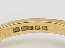 Load image into Gallery viewer, 6079 Vintage: 18ct Gold Two Emeralds 10 Diamonds Dress Ring- From 1983- Rare