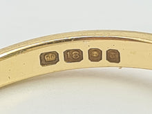 Load image into Gallery viewer, 6077 Vintage 18ct Gold Emerald Full Cut Diamonds 3 Stone Ring -From 1973