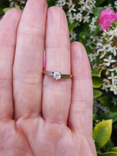 Load image into Gallery viewer, 6207 Antique: 18ct Gold Platinum Set Old European cut Diamond Solitary (0.32ct)