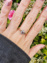 Load image into Gallery viewer, 6067 Antique: 18ct Gold Platinum Set Ruby 8 Diamonds Flower Head Ring