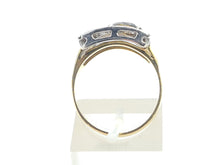 Load image into Gallery viewer, 6160: Vintage: 18ct Gold 17 Round Cut Diamonds Buckle Ring- From London 1974 (Copy)