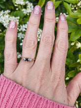 Load image into Gallery viewer, 7494: Antique Art Deco: 18ct Gold Platinum Blue Sapphire Diamonds Ring- Splendid