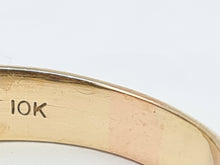 Load image into Gallery viewer, 6161: Vintage: Heavy 10ct Gold Almandine Garnet Diamonds Signet Ring- Statement