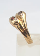 Load image into Gallery viewer, 6102 Vintage: 9ct Gold Double- Head Snakes with Garnet Eyes- From 1970