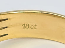 Load image into Gallery viewer, 6273 Vintage 18ct Gold Emerald Cut Emerald 12 Diamonds Square Set Cocktail Ring