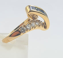 Load image into Gallery viewer, 6091 Vintage: Exquisite 18ct Gold Royal Blue Sapphires Diamonds (0.70ct) Cocktail Ring-Exceptional