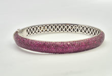 Load image into Gallery viewer, 7658: Starlight Ruby White Gold Bangle by Niquesa London - 7.1ct Rubies