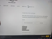 Load image into Gallery viewer, 7658: Starlight Ruby White Gold Bangle by Niquesa London - 7.1ct Rubies