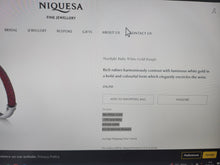 Load image into Gallery viewer, 7658: Starlight Ruby White Gold Bangle by Niquesa London - 7.1ct Rubies