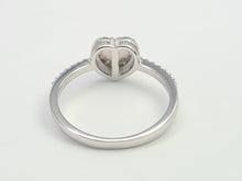 Load image into Gallery viewer, 6090: Vintage: 18ct White Gold Diamonds Encrusted Heart Shaped Ring- simply delightful