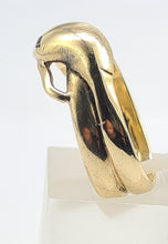 Load image into Gallery viewer, 6104: Vintage: 9ct Gold Ruby Eyes Snake Ring- a substantial Gold Snake ring From 1965