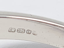 Load image into Gallery viewer, 6105: Vintage & Rare: 9ct White Gold 23 Blue Aquamarines geometric Set Cocktail Ring