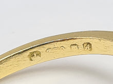 Load image into Gallery viewer, 6142 Vintage 18ct Gold French Blue Sapphires Diamonds Geometric Set Ring