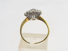 Load image into Gallery viewer, 6142 Vintage 18ct Gold French Blue Sapphires Diamonds Geometric Set Ring