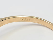 Load image into Gallery viewer, 6100: Vintage: 18ct Gold Emerald Diamonds Daisy Ring- Petite. Elegant, Sparkling