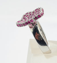 Load image into Gallery viewer, 6124: Vintage: Exquisite 18 White Gold 65 Pink Sapphires Cocktail Ring- elegant sophistication