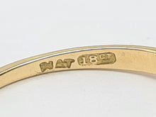 Load image into Gallery viewer, 6183 Vintage: 18ct Gold Platinum French Blue Sapphires Round Full Cut Diamond Ring