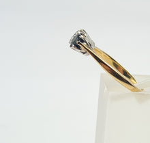 Load image into Gallery viewer, 6183 Vintage: 18ct Gold Platinum French Blue Sapphires Round Full Cut Diamond Ring