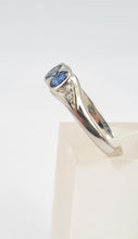 Load image into Gallery viewer, 6123: Vintage 18ct White Gold French Bue Sapphires Diamonds Stacker/Dress Ring