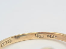 Load image into Gallery viewer, 6220 Vintage: 9ct Gold Platinum Set Rubies Diamonds Geometric Set Ring