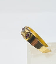 Load image into Gallery viewer, 6224 Antique: 15ct Gold Rubies Diamonds "Gypsy" Ring- From 1919