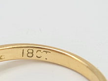 Load image into Gallery viewer, 6112 Vintage: 18ct Gold Emerald Cut Royal Blue Sapphire Diamonds Dress Ring