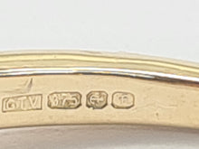 Load image into Gallery viewer, 8232: Vintage; 9ct Gold Emerald cut Tanzanite Diamonds Dress; Ring- lovely cut and colour