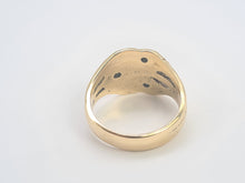 Load image into Gallery viewer, 6109 Vintage: Statement 9ct Gold Diamonds Three Heads Snake Ring