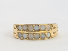 Load image into Gallery viewer, 6227 Victorian: 18ct Gold Tiered Seed Pearls Dress Ring- Date Mark 1883