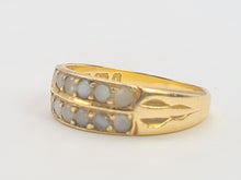 Load image into Gallery viewer, 6227 Victorian: 18ct Gold Tiered Seed Pearls Dress Ring- Date Mark 1883