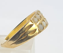 Load image into Gallery viewer, 6227 Victorian: 18ct Gold Tiered Seed Pearls Dress Ring- Date Mark 1883