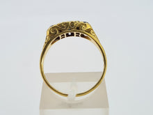 Load image into Gallery viewer, 6288 Vintage; 18ct Gold French Blue Sapphires Diamonds Dress Ring- From 1974